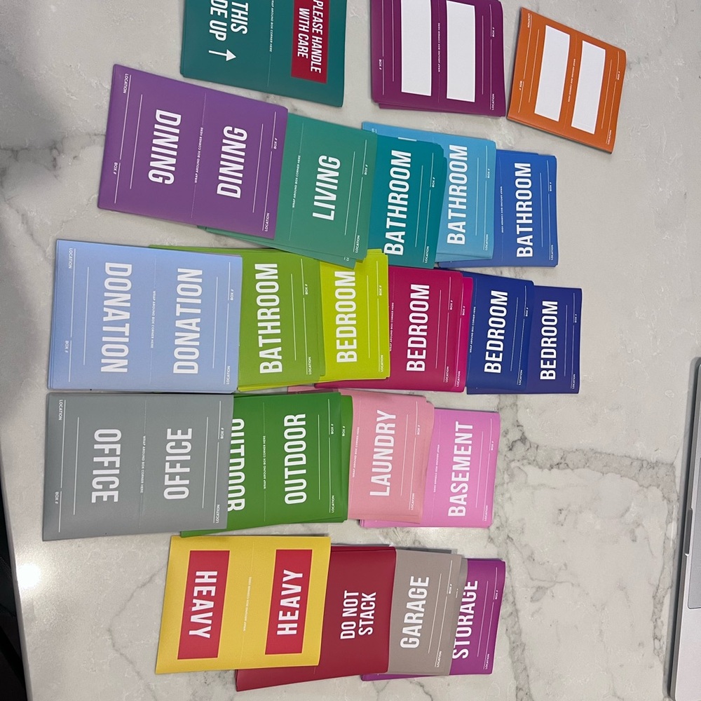 Colorful Moving Labels Set